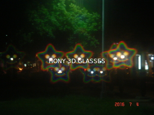 Vetri di spettacolo 3d del PVC per effetto di diffrazione dei fuochi d'artificio, della stella e di sorriso
