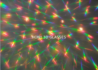 I vetri dei fuochi d'artificio dell'arcobaleno del prisma per il laser mostrano i rave - la doppia diffrazione