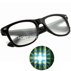 Ultimi occhiali da sole di rave dell'arcobaleno di effetto EDM del prisma di vetro di diffrazione 3D