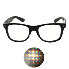 Ultimi vetri di diffrazione - occhiali neri di rave, festival di Ravewear EDM