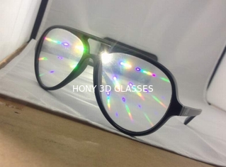 Vetri di plastica di diffrazione di stile popolare, vetri del laser dell'arcobaleno