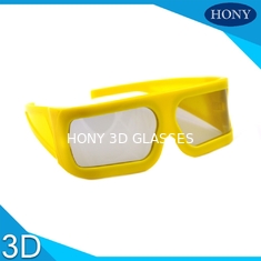 Vetri polarizzati lineari 3D della grande struttura gialla 148 * 52 * 155mm per il cinema
