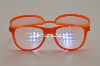 Vetri di plastica di diffrazione della struttura arancio con la lente di spessore di 0.65mm