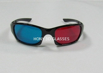 vetri rossi di plastica 3D delle lenti dell'ANIMALE DOMESTICO di 1.6mm ciano per il gioco di computer, film