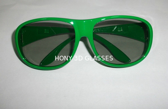 Occhiali di plastica polarizzati lineari verdi di vetro 3D per il film