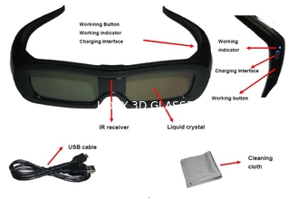 Lente attiva universale dell'affissione a cristalli liquidi di vetro dell'otturatore 3D di Sony, vetri infrarossi 3D
