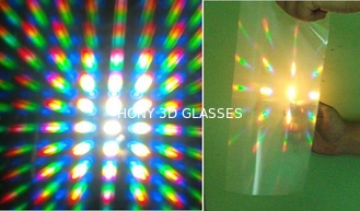 vetri dei fuochi d'artificio del laser 3d del PVC o dell'ANIMALE DOMESTICO da 1,0 millimetri, vetri di plastica di diffrazione