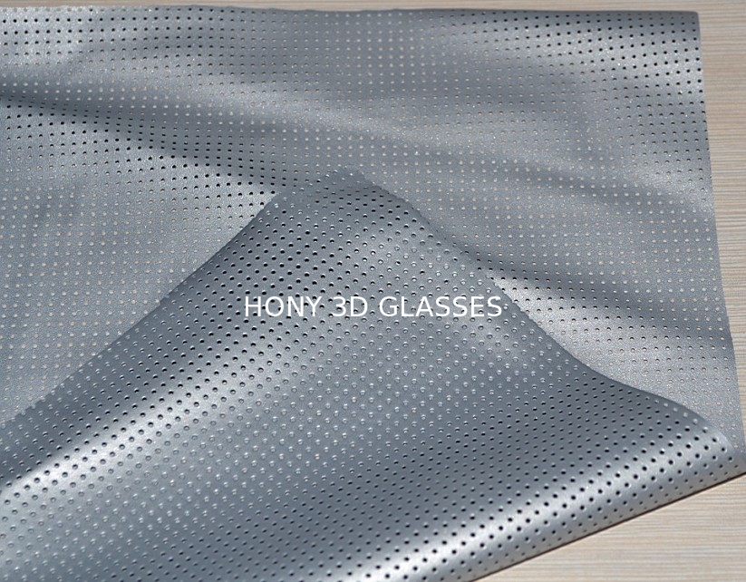 Schermo di proiezione perforato dell'argento del PVC pieghevole per il cinema 3D