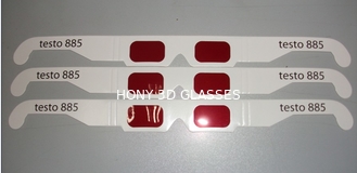 vetri rossi con la struttura di carta, del decodificatore 3D vetri eliminabili 3D
